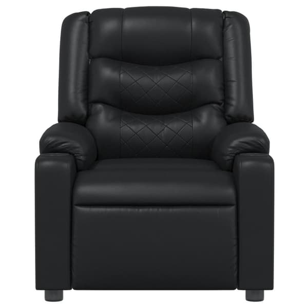 vidaXL Massagefåtölj svart konstläder