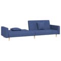 Miniatyrbillede 3 af 11: vidaXL 2-personers sovesofa med 2 puder stof blå