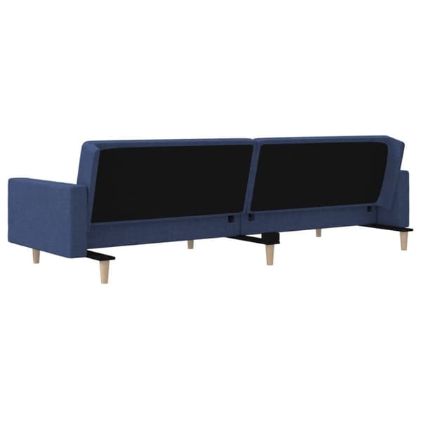 vidaXL 2-personers sovesofa med 2 puder stof blå
