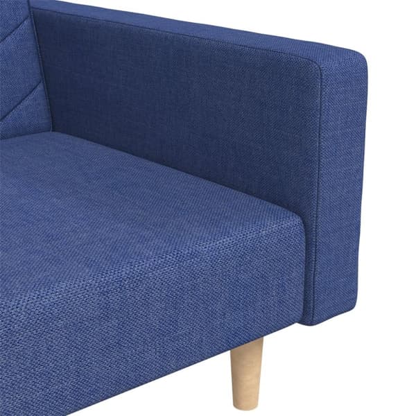 vidaXL 2-personers sovesofa med 2 puder stof blå