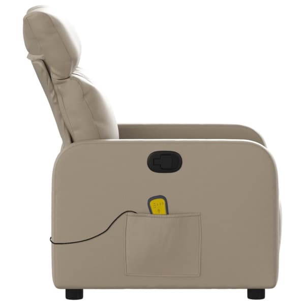 vidaXL Massagefåtölj cappuccino konstläder