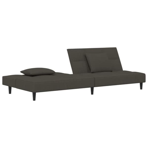 vidaXL 2-personers sovesofa med 2 puder fløjl mørkegrå