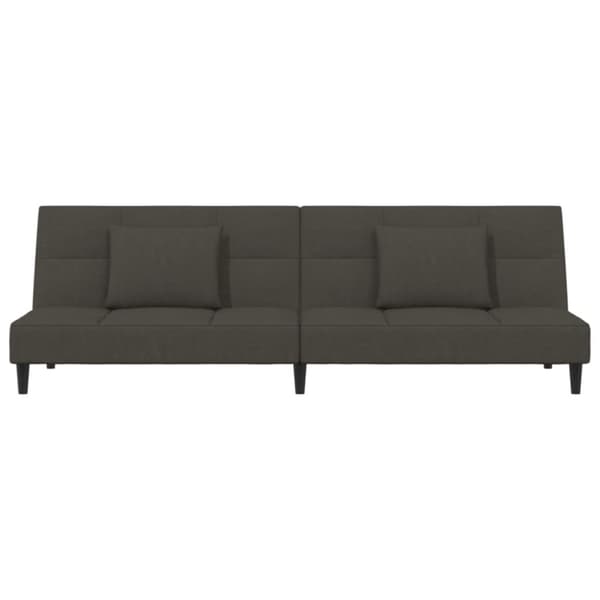 vidaXL 2-personers sovesofa med 2 puder fløjl mørkegrå