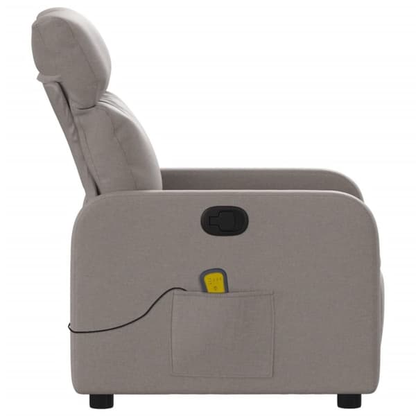 vidaXL massagestol stof gråbrun