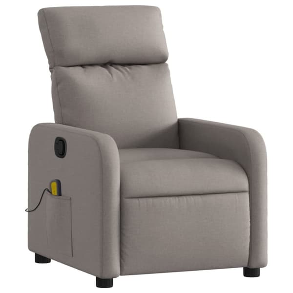 vidaXL massagestol stof gråbrun