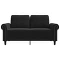 Miniatyrbillede 5 af 10: vidaXL 2-personers sofa 120 cm fløjl sort
