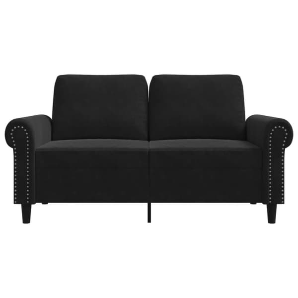 vidaXL 2-personers sofa 120 cm fløjl sort