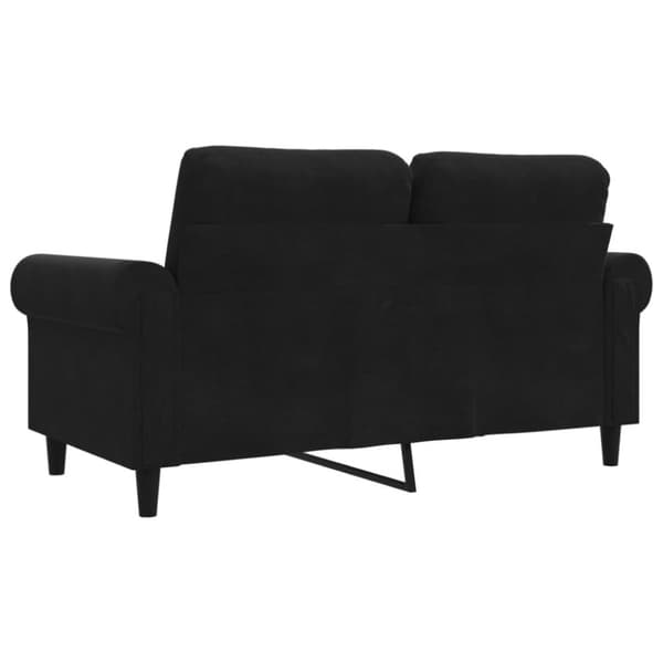 vidaXL 2-personers sofa 120 cm fløjl sort