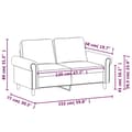 Miniatyrbillede 10 af 10: vidaXL 2-personers sofa 120 cm fløjl sort