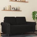 Miniatyrbillede 2 af 10: vidaXL 2-personers sofa 120 cm fløjl sort