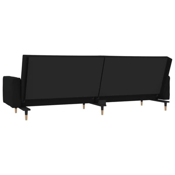 vidaXL 2-personers sovesofa med 2 puder fløjl sort