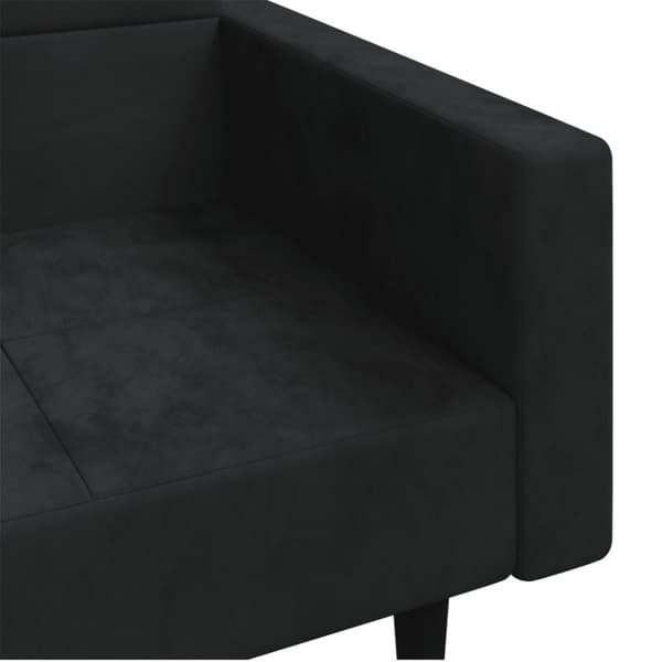vidaXL 2-personers sovesofa med 2 puder fløjl sort