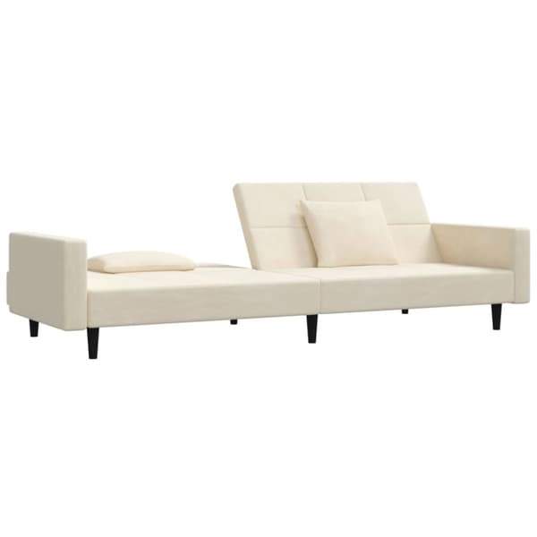vidaXL 2-personers sovesofa med 2 puder fløjl blå