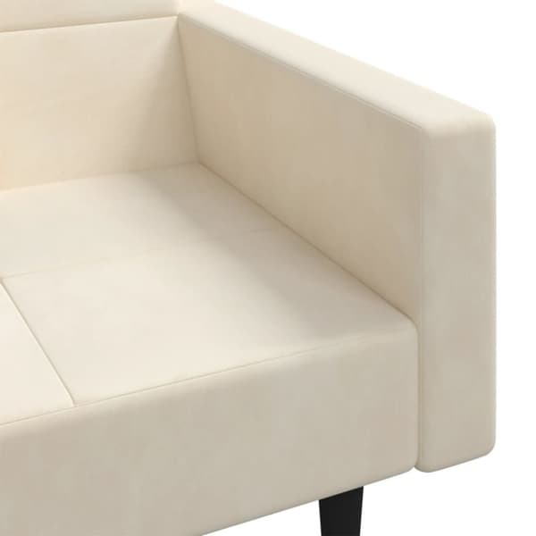 vidaXL 2-personers sovesofa med 2 puder fløjl blå