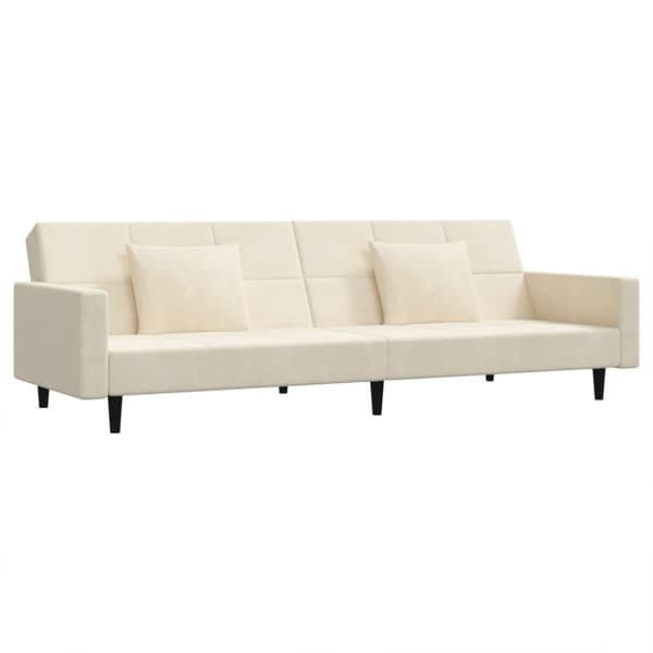 vidaXL 2-personers sovesofa med 2 puder fløjl blå