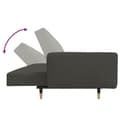Miniatyrbillede 8 af 10: vidaXL 2-personers sovesofa med 2 puder fløjl mørkegrå