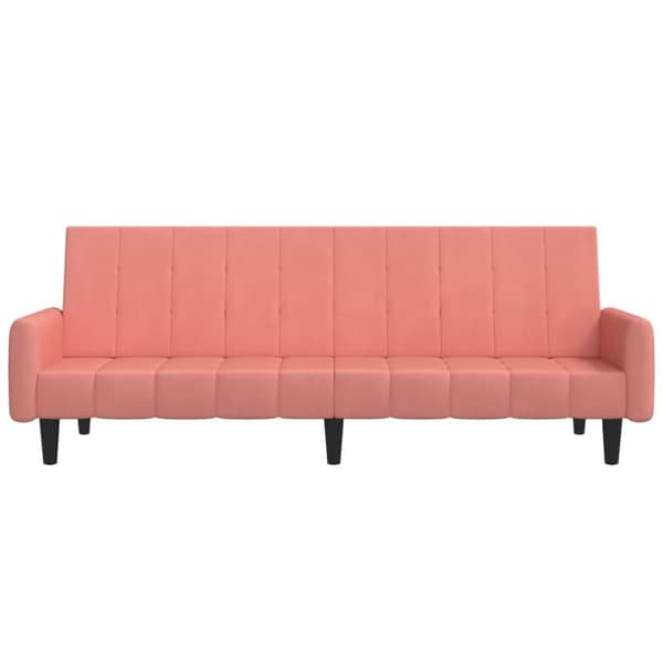 vidaXL Bäddsoffa 2-sits rosa sammet