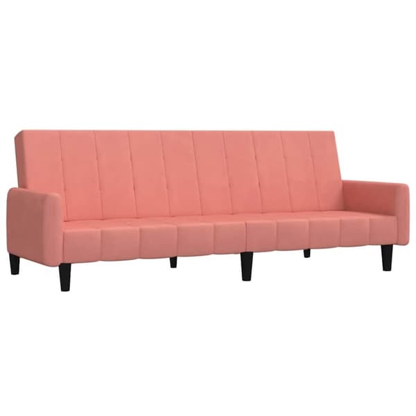 vidaXL 2-personers sovesofa fløjl lyserød