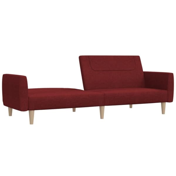 vidaXL 2-personers sovesofa stof vinrød