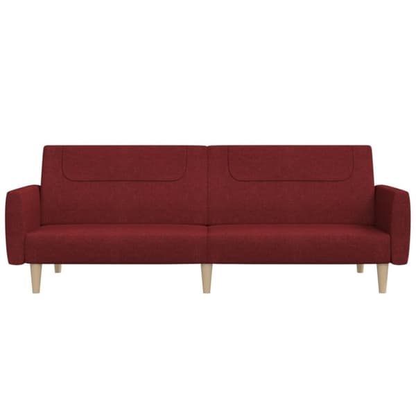 vidaXL 2-personers sovesofa stof vinrød