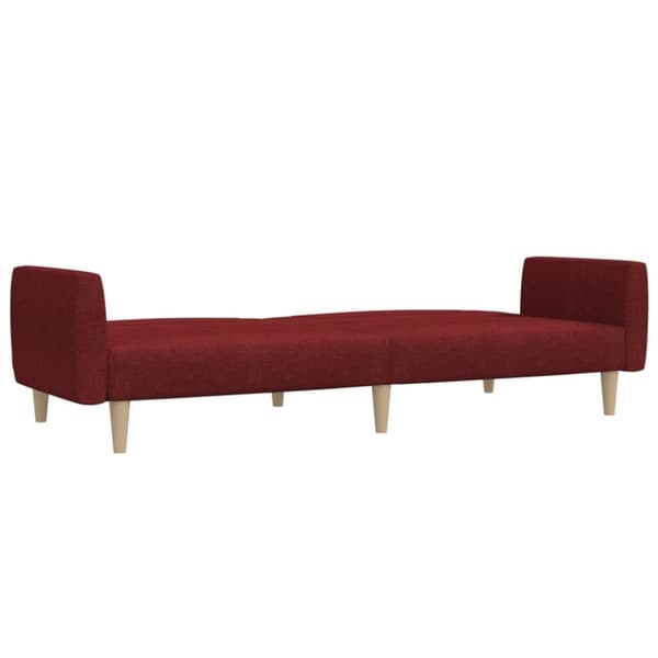 vidaXL 2-personers sovesofa stof vinrød
