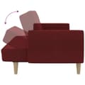 Miniatyrbillede 6 af 11: vidaXL 2-personers sovesofa stof vinrød