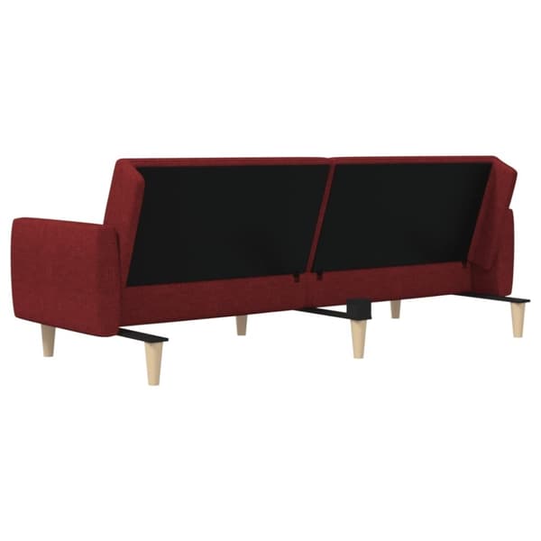 vidaXL 2-personers sovesofa stof vinrød