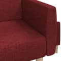 Miniatyrbillede 8 af 11: vidaXL 2-personers sovesofa stof vinrød