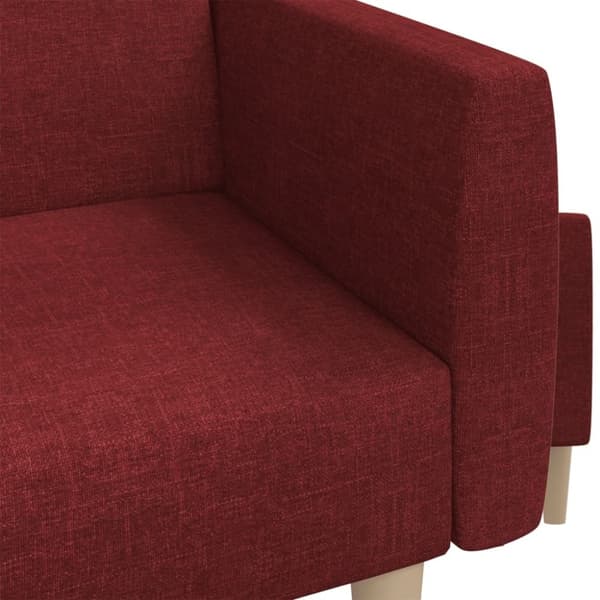 vidaXL 2-personers sovesofa stof vinrød