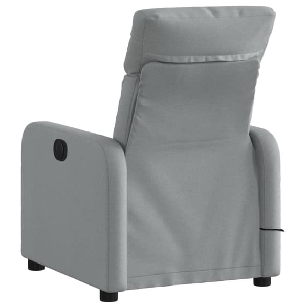 vidaXL Massagefåtölj ljusgrå tyg