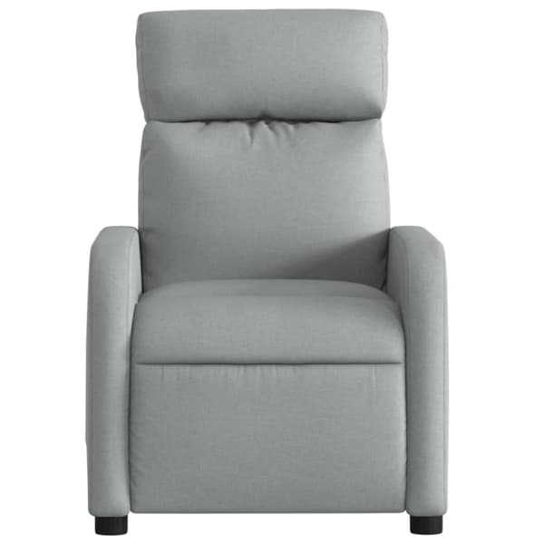 vidaXL Massagefåtölj ljusgrå tyg