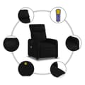 Miniatyrbillede 5 af 11: vidaXL massagestol stof sort