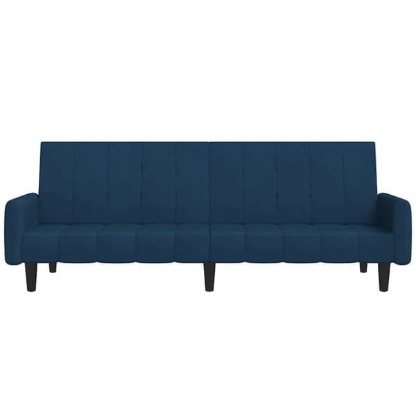 vidaXL 2-personers sovesofa fløjl blå