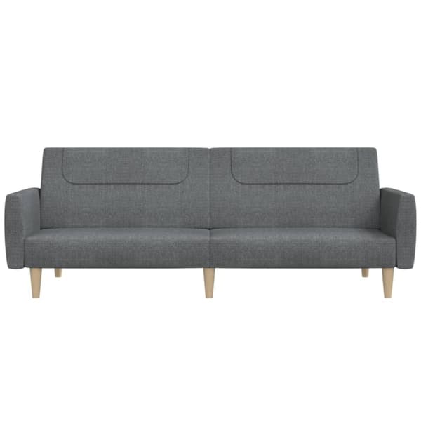 vidaXL Bäddsoffa 2-sits ljusgrå tyg