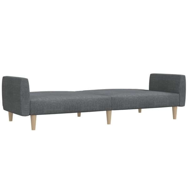 vidaXL Bäddsoffa 2-sits ljusgrå tyg