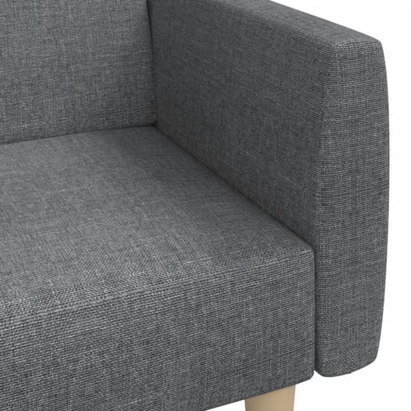 vidaXL Bäddsoffa 2-sits ljusgrå tyg