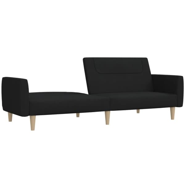 vidaXL 2-personers sovesofa stof sort