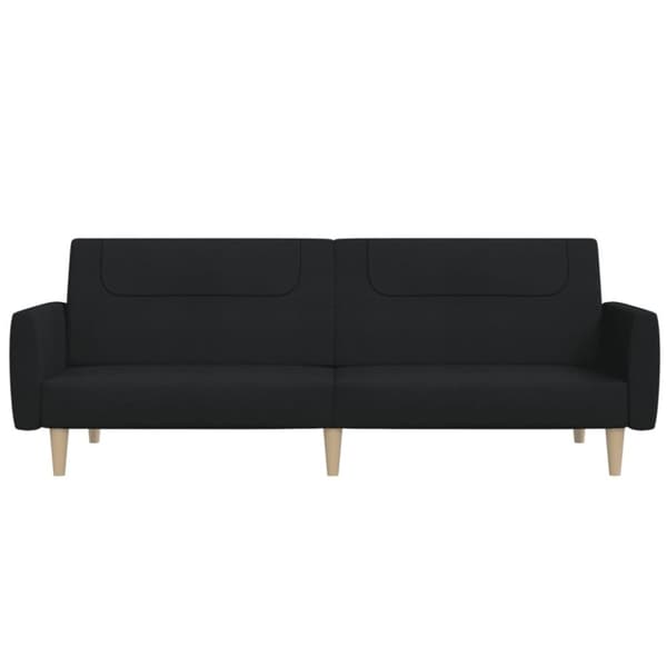 vidaXL 2-personers sovesofa stof sort