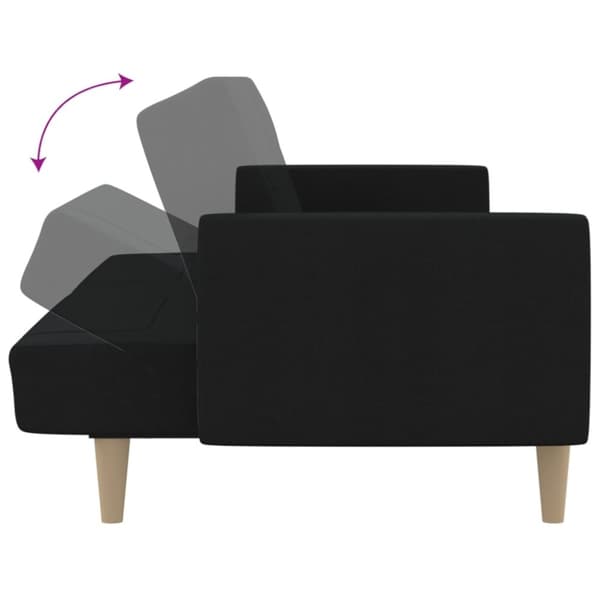 vidaXL 2-personers sovesofa stof sort