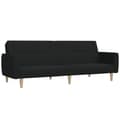 Miniatyrbillede 1 af 11: vidaXL 2-personers sovesofa stof sort