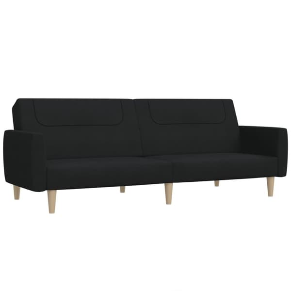 vidaXL 2-personers sovesofa stof sort