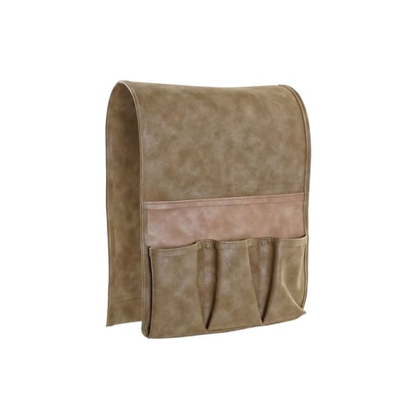 Fjernbetjening holder DKD Home Decor Brun Beige Polyuretan 30 x 0,5 x 90 cm