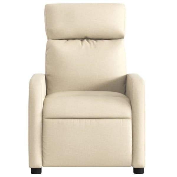 vidaXL Massagefåtölj gräddvit tyg