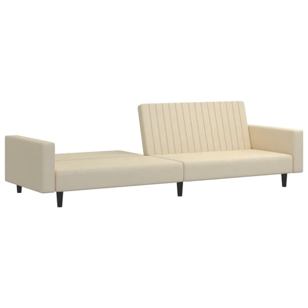 vidaXL 2-personers sovesofa fløjl cremefarvet