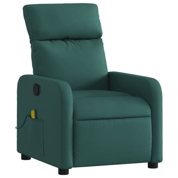 vidaXL massagestol stof mørkegrøn