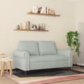Miniatyrbillede 3 af 10: vidaXL 2-personers sofa 120 cm velour lysegrå