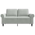 Miniatyrbillede 4 af 10: vidaXL 2-personers sofa 120 cm velour lysegrå