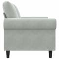 Miniatyrbillede 5 af 10: vidaXL 2-personers sofa 120 cm velour lysegrå