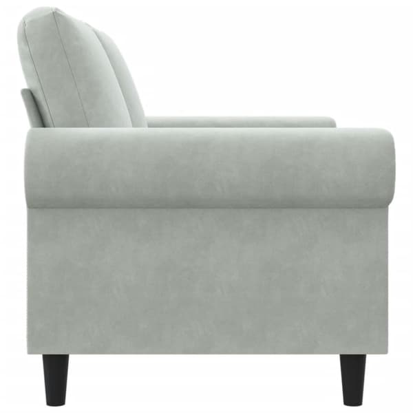 vidaXL 2-personers sofa 120 cm velour lysegrå