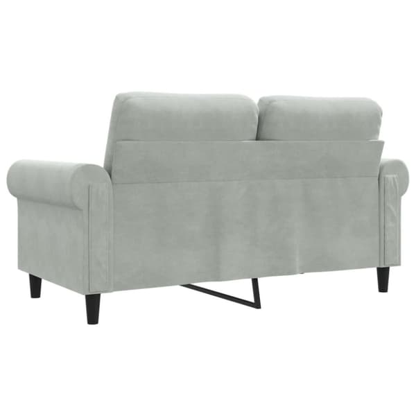 vidaXL 2-personers sofa 120 cm velour lysegrå